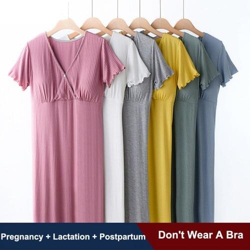 Women dresses pregnant clothes woman maternity dresses summer pregnancy clothes casual dress Short sleeve Modal cotton skirt2021