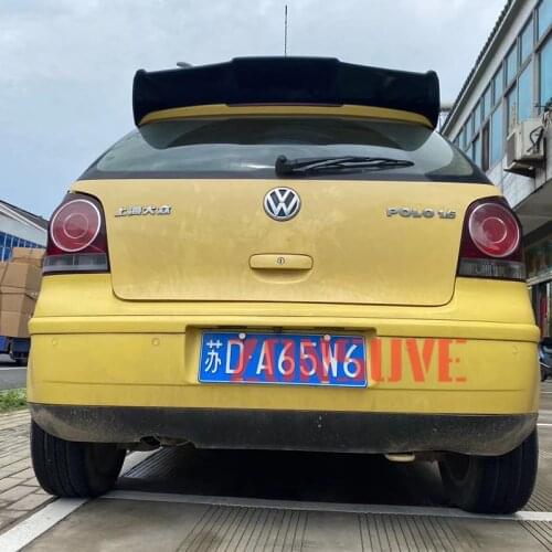 Use For Volkswagen Polo 2006-2009 Year Spoiler Sport ABS Plastic Carbon Fiber Look Rear Trunk Wing Body Kit Accessories B Style