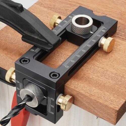 Hole Punch Locator Woodworking Drill Bit Jig Tool Set Hardware Locator Wood Drilling Cabinet Screw Flat Head Punch Locator