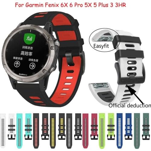 NEW 26 22MM Silicone Quick Release Watchband Strap for Garmin Fenix 6X Pro Watch Easyfit Wrist Band Strap For Fenix 6 Pro Watch