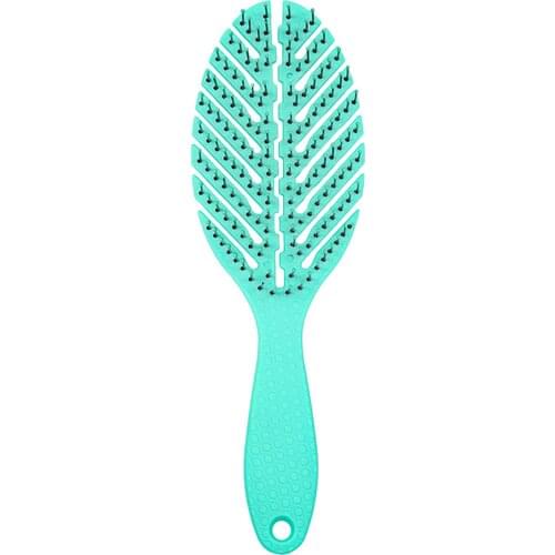 Detangling Hair Brush Wet and Dry Comb for Long Thick Thin Curly Hair Hollow Leaf Straight Massage Comb for Men Women TK-ing