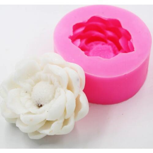 Silicone Soap Mold for Lotus Craft Art Silicone 3D Soap Mold Craft Molds DIY Handmade Candle Molds