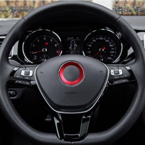 Car styling steering wheel emblem fit for VW Volkswagen golf 6 golf 7 POLO CC Tiguan PASSAT TOURAN Scirocco BEETLE