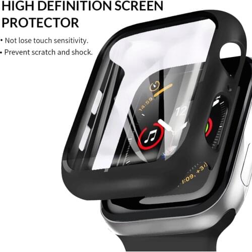Glass + Cover For Apple Watch case 6/SE/5/4/3/2/1 iWatch 42mm 38mm bumper Tempered Glass for apple watch 38mm 40mm 42mm 44mm