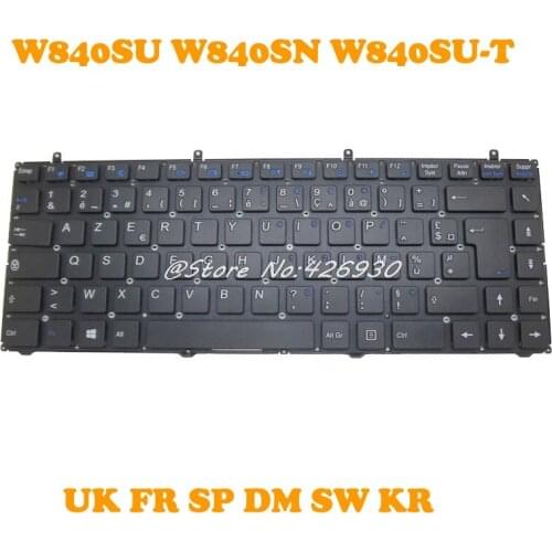 UK JP FR Keyboard For CLEVO W840SU MP-12R73K0-430 MP-12R76DK-430 MP-12R76E0-430 MP-12R76GB-430 MP-12R76F0-4306 MP-12R76CH-4306
