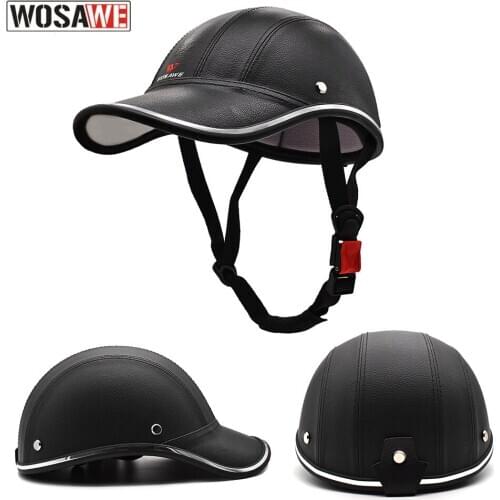 WOSAWE Water Repellent Cycling Helmets PU Leather Equestrian Sports Horse-riding Bike Bicycle EPS Foam Protection Safety Caps