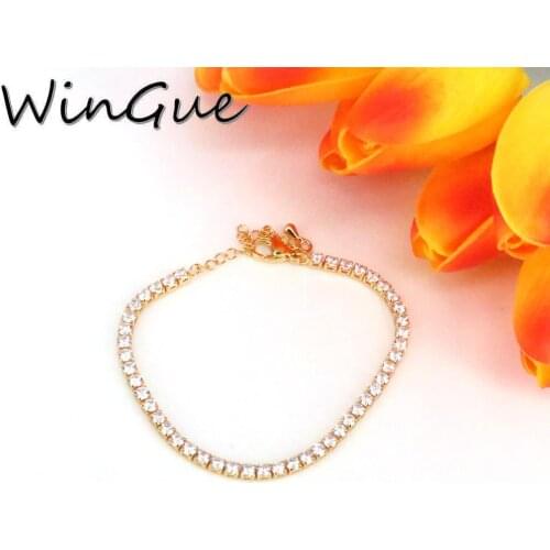 1PCS, CZ Zircon Tennis Chain Bracelet For Women Dainty Charm Link Chain Bracelets & Bangles Mujer Femme Jewelry Accessories