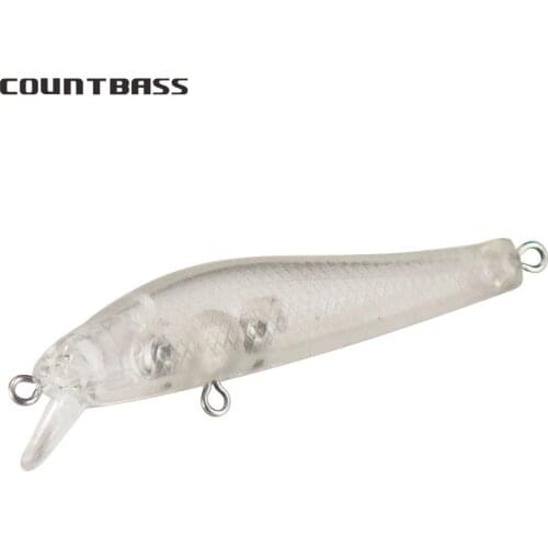 10pcs Countbass Blank Hard Bait Sinking Slim Minnow 55mm 2.8g, Unpainted Trout Fishing Lures Wobblers