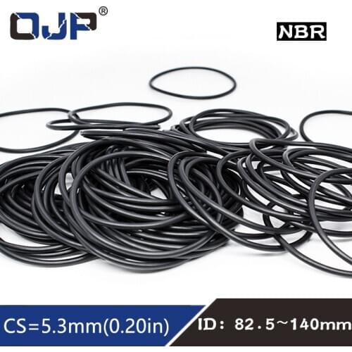 10PCS/lot Rubber Ring NBR O-Ring Nitrile CS5.3mm ID82.5/85/87.5/90/92.5/95/97.5/100/140mm Seal resistance Wear Gasket Washer