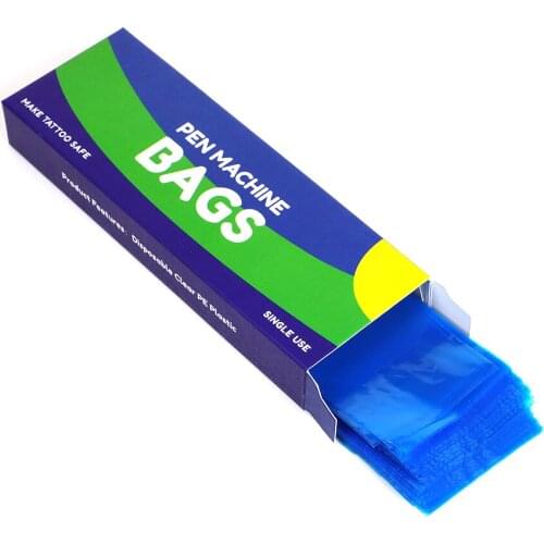 100Pcs Disposable Tattoo Pen Sleeves Tattoo Clip Cord Sleeves Bags Covers Bags for Tattoo Pen Machine Protection Bags