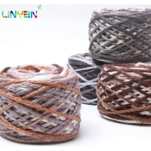 150g*2pcs Hollow thread scarf thread knitting Hollow Yarn Mixed color gradient Dyeing of wool coarse yarn palillos de tejer t4