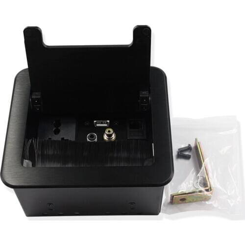 US Plug 1 power Kitchen Table Electrical Socket Desktop Sockets HDMI VGA AV USB cat5e 3.5mm Headphone