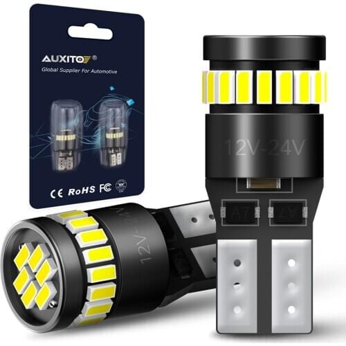 AUXITO 2Pcs T10 LED Wedge W5W LED Bulb 194 168 2825 Car Parking Position Side Lamp License Number Plate Exterior Interior Light