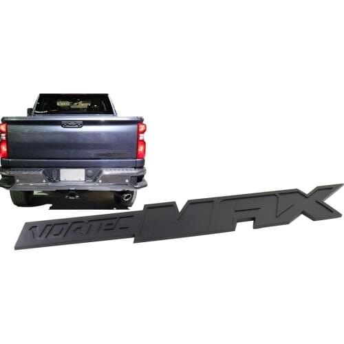 Black VORTEC MAX for Sierra Silverado Trunk Emblem Decal Badge Sticker