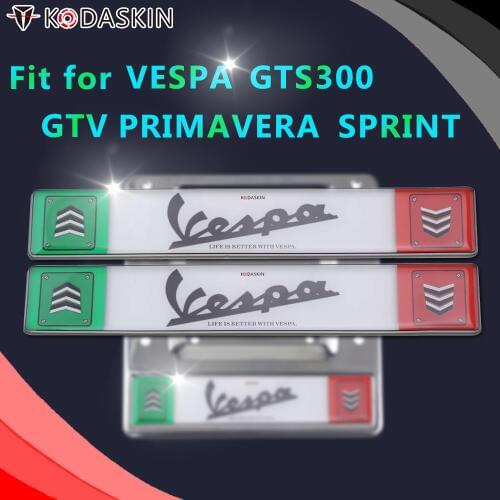 KODASKIN License Plate Holder Frame sticker for VESPA GTS300 GTV PRIMAVERA SPRINT