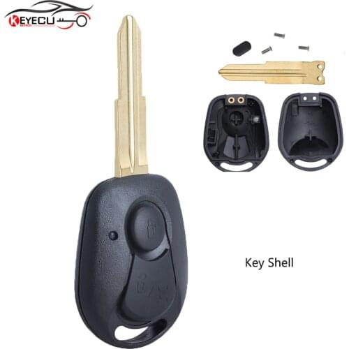 KEYECU 2PCS/Lot Remote Key Shell Case Fob 2 Button for SsangYong Actyon Kyron Rexton