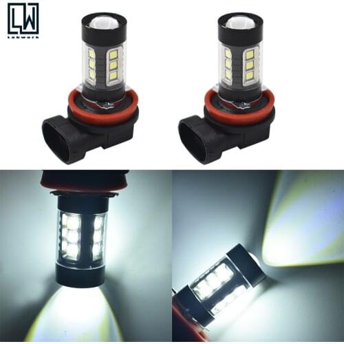 NEW 2X H8 H9 H11 H16 6000K White 100W LED Headlight Bulbs Kit Fog Light DRL
