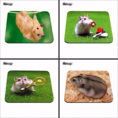 Mairuige Cute Hamster Tennis Luxury Printing Custom Skin Non Slip Durable Rubber Animal Mousepad for PC Optical Mouse