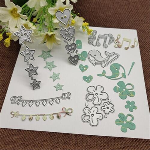 6pcs/pack Metal Cutting Dies Stencils Die Cut for DIY Scrapbooking Album Paper Card Embossing