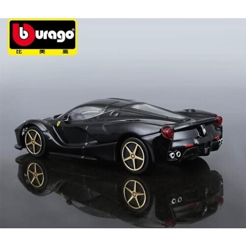 Bburago 1:43 laFerrari black yellow Alloy Racing Convertible alloy car model simulation car decoration collection gift toy