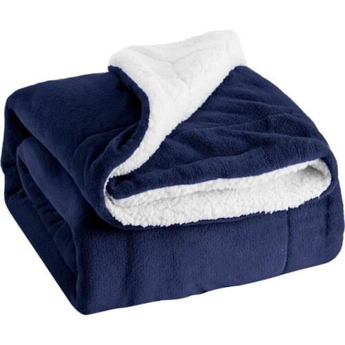 Soft Sherpa Blanket Plush Microfiber Sofa Couch Throws Reversible Snuggle Cozy Warm 51x63inch