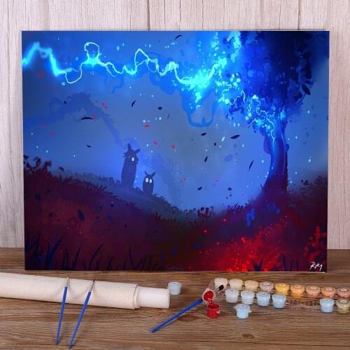 Scenery Spirit Of Trees Coloring By Numbers Painting Kit Oil Paints 40*50 Picture By Numbers Photo Decorative Wholesale