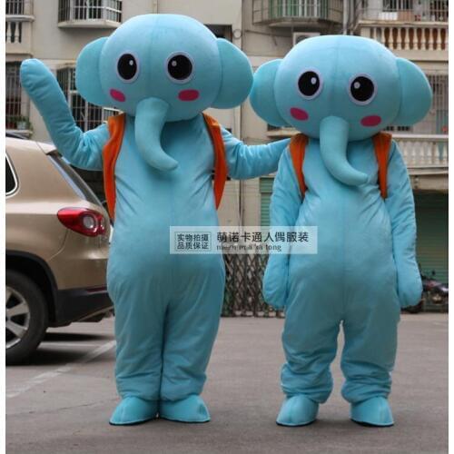 New Blue Elephant Mascot Costume Cartoon Suit Mascot Cartoon Character Costume Christmas Party Suit Fancy Dress