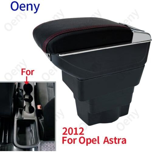 For Opel Astra Armrest Box Retrofit parts For Opel Astra J Car Armrest Center Storage Box Car Accessories USB Easy to install