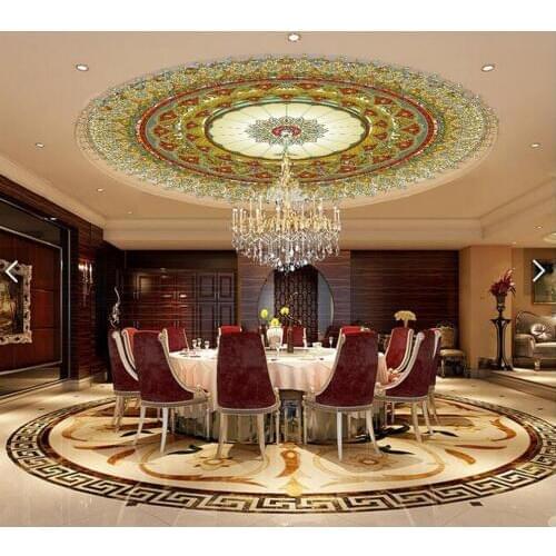 Ceiling murals wallpaper European pattern zenith living room ceiling 3d wallpaper modern for living room murals