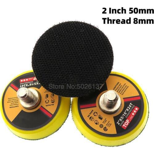 1Pc 2-Inch 50mm M8 Shank Self-adhesive Sanding Disc Round Abrasive Dry Sandpaper Pad Pneumatic Tray Loop Polishing Cleaning Tool
