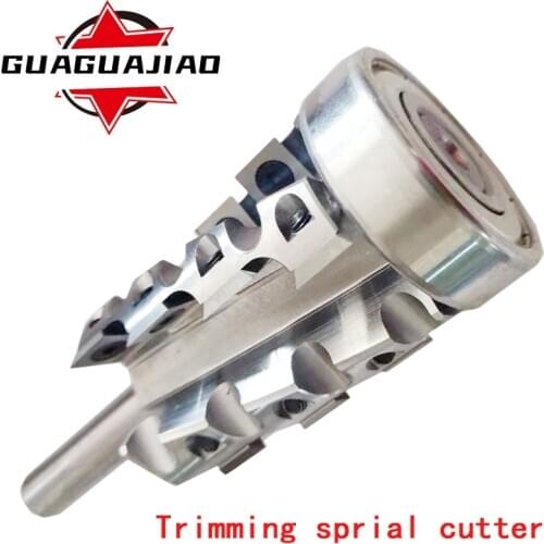 Helical Trimming Straight Cutter With Bearing Double Edge Straight Cutter Woodworking Milling Cutter Trimming Machine Tool Head
