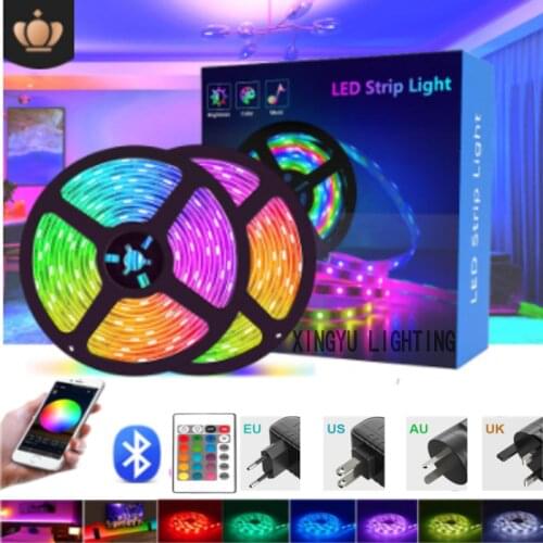 LED Strip Light RGB 5050/SMD2835 DC12V Bluetooth WIFI Controller Flexible Decoration BackLight Night light String For Bedroom
