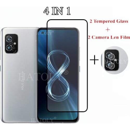 Full Glue Tempered Glass For Asus Zenfone 8 Screen Protector Camera Lens Film For Asus Zenfone 8 Glass For Asus Zenfone 8 5.9"
