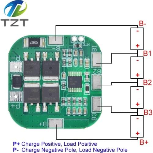 TZT 4S 14.8V / 16.8V 20A peak li-ion BMS PCM battery protection board bms pcm for lithium LicoO2 Limn2O4 18650 li battery