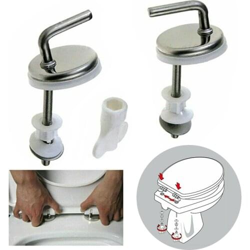 1 pair WC Toilet Hinge Fittings Quick Release Hinges Stainless Steel Toilet Seat Cover Hinge Antirust Home Toilet Cover Hinges