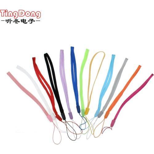 10x Short Colorful Hand Wrist Lanyard Strap For Mp3 4 USB Flash Drive key Keychain ID Badge Holder Mobile Phone Lanyard 18.5cm