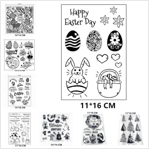 2021 New Christmas Easter Festival Clear Stamps DIY Scrapbooking Craft Supplies Silicon Seal Custom Photo Album ink pad Stamping