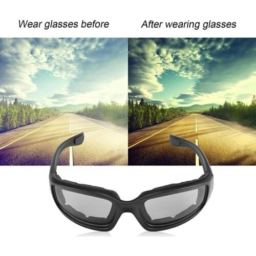 3 colorrs Anti-Glare Motorcycle Glasses Polarized Night Driving Lens Glasses Sunglasses