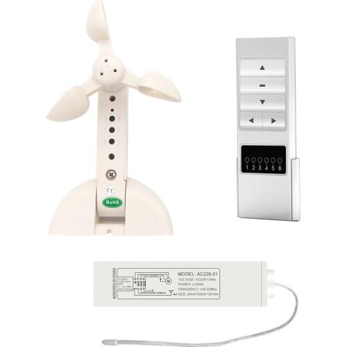 433MHz Outdoor Auto Automatic Awning Wind Light Rain Sensor Detector Sensor For Weather Monitoring For Awning Shutter Remote