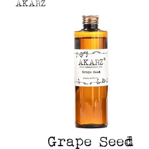 AKARZ Famous brand grape seed oil natural aromatherapy high-capacity skin body care massage spa grape seed essential oil