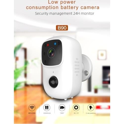 2MP 1080P Wire-Free Tuya IP Camera Battery Power Low Comsunption Wireless Motion Detection Baby Monitor