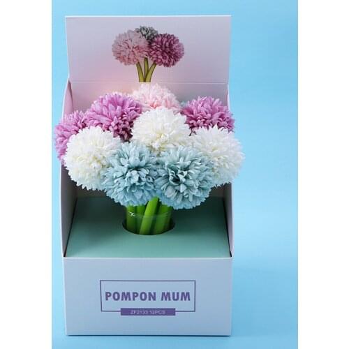 4 Pcs Creative Black Gel Pen Vividly Bloom Chrysanthemum Gel Pen 0.5mm Signature Pen Refillable for Children Students