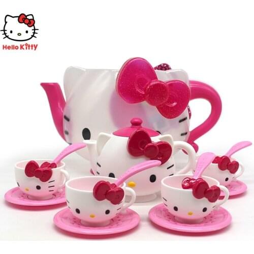 Hellokittys Pretend Play House Food Series Kids Kitchen Toy Set Tea Cup Dishes Spoons
