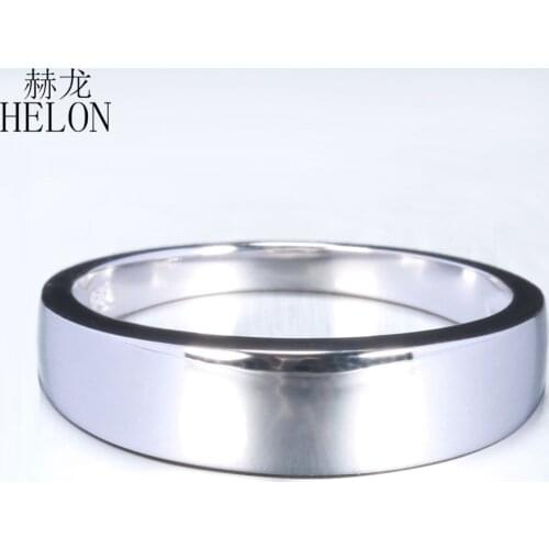 HELON 925 Sterling silver simple elegant Trendy Fine Jewelry Engagement Wedding Anniversary Men Ring Band Men Style