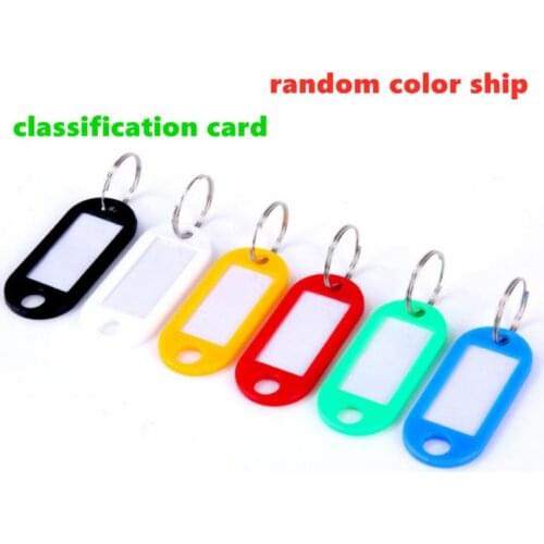 5-30pcs Multicolor Keychain Key ID Label Tags Luggage ID Tags Hotel Number Classification Card Key Rings Keychain Random Color