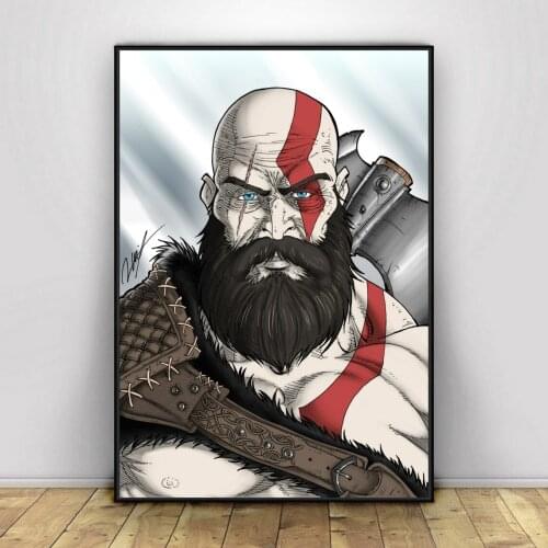 God of War character Kratos Game Poster Canvas Print Poster Wall Decoration Gift Artwork