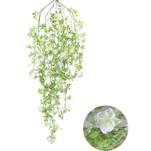 Artificial Flower Plants Vine Leaves Plastic Indoor Outdoor Wall Handing Yellow Garden Decoration Festival Supplies