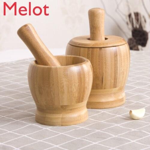 Chinese Wooden Garlic Press Garlic Pressing Pressure Fruit Juice Supplies Handmade Kitchen Helper Cooking Kitchen Accessories