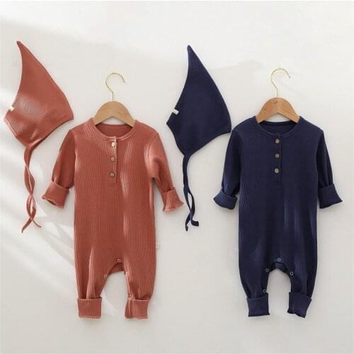 Baby Boy Romper Clothes 0-24M Newborn Girl Rompers Cotton Long Sleeve Jumpsuit Outfit Clothes For Kids Baby Boy Onesie Spring
