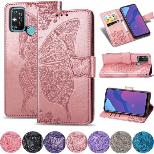 Butterfly Leather Wallet Case For Huawei Honor 30 Pro 20 Lite 10i 9A 9X 8A 8X 8S 7A Y5 Y6 Y7 2019 Y5P Y6P Y8P P40 P30 Lite Cover